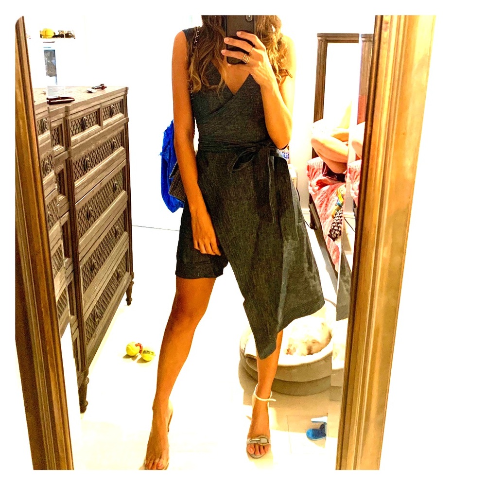 Alexis Denim Wrap Dress XS